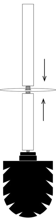 Čierna keramická WC kefa Lotus - Mette Ditmer Denmark