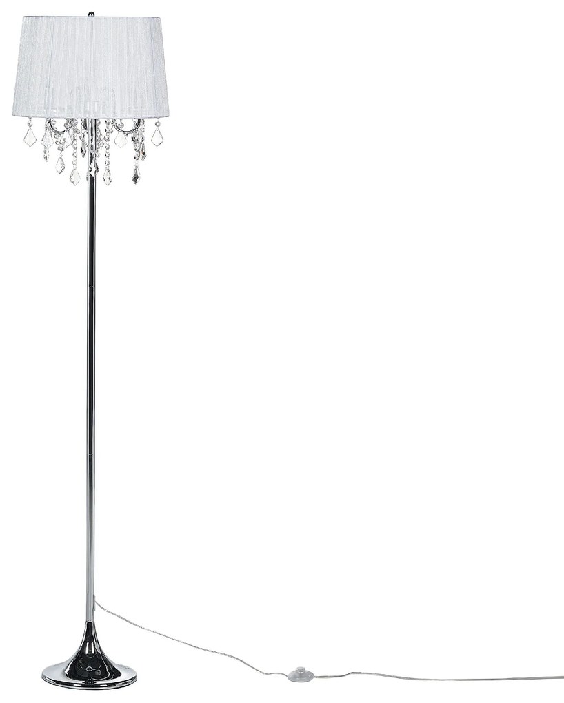 Kovová stojaca lampa 165 cm biela EVANS Beliani