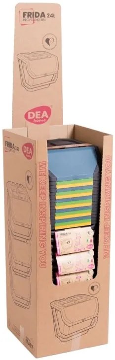Sada 3 odpadkových košov FRIDA na triedený odpad 3 x 25 l