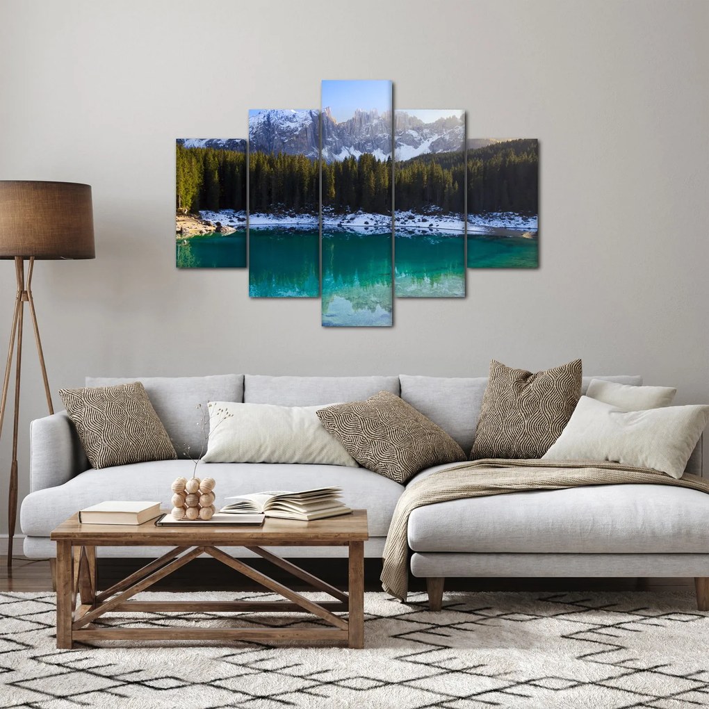 Obraz - Jazero Karersee (150x105 cm)