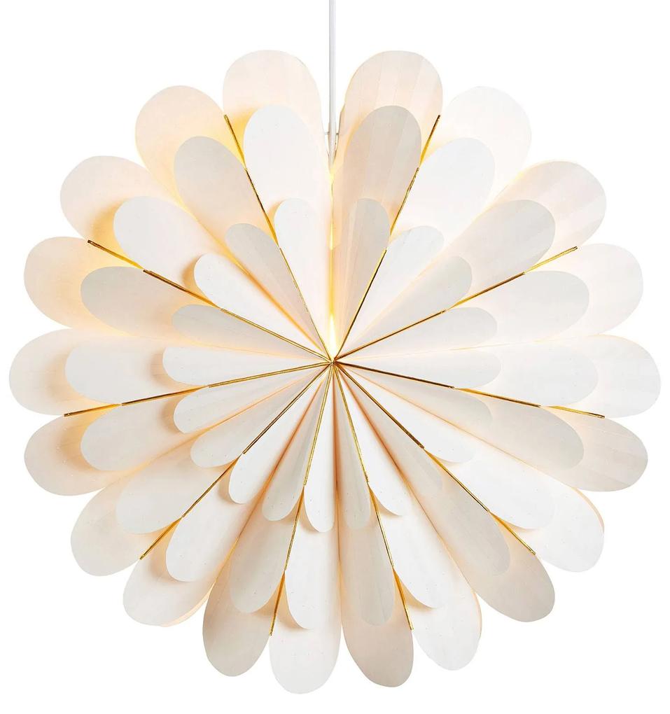Hviezda Marigold ako závesná lampa biela Ø 60 cm