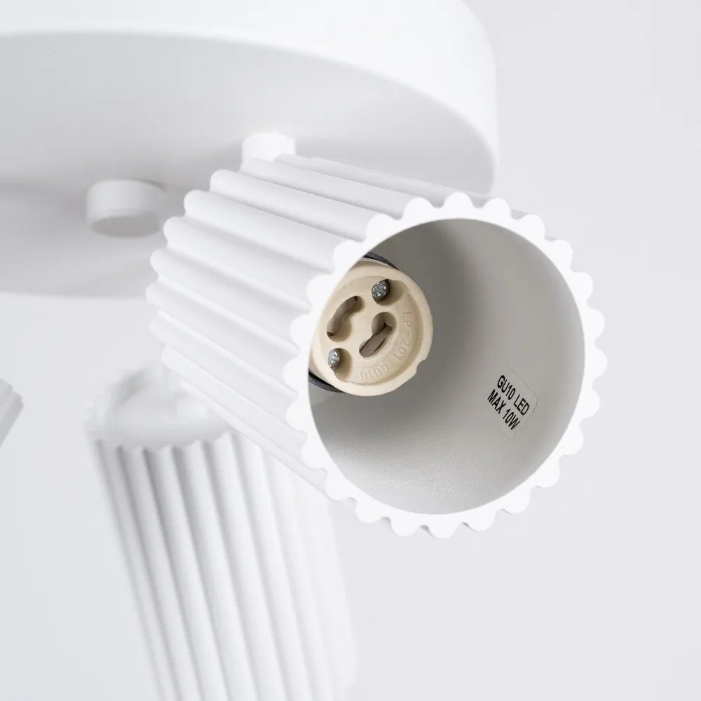 Biele bodové svietidlo Gleam – Sollux