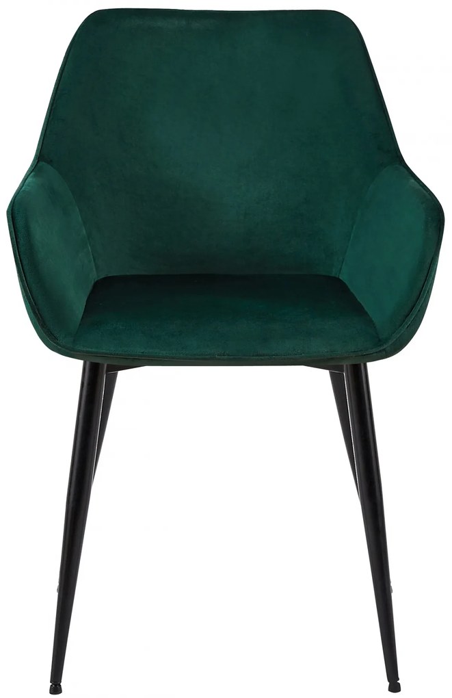 Jedálenská stolička Vessa - zamat - zelená