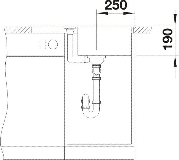 Blanco Metra 45 S Compact, silgranitový drez 680x500x190 mm, 1-komorový, antracitová, BLA-519561