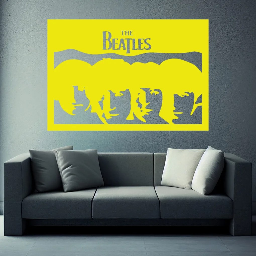 Veselá Stena Samolepka The Beatles Farba: červená, Veľkosť: 40 x 28 cm