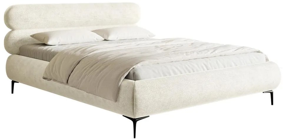 Manželská posteľ 140 cm Rirri 140B (s roštom) (krémová + čierna). Vlastná spoľahlivá doprava až k Vám domov. 1099855