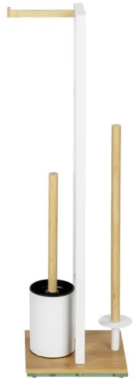 WENKO 26214100 - WC sada RIVALTA 18x70 cm hnedá/biela