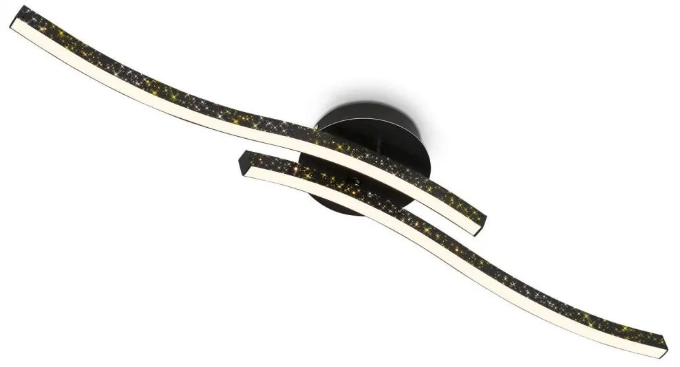 Briloner 3718-025 - LED Prisadený luster REY 2xLED/6W/230V čierna