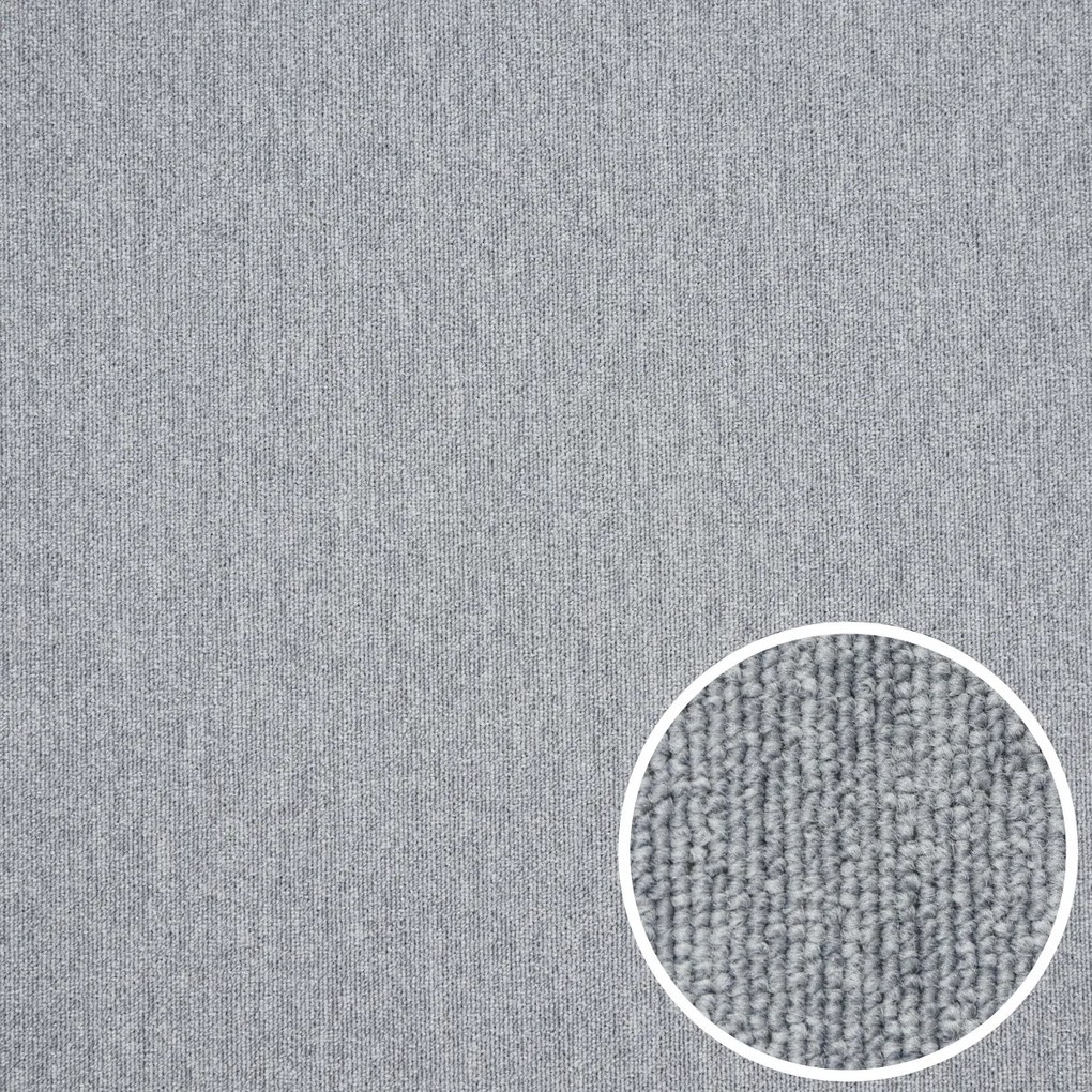 Metrážny koberec e-blitz 90, na mieru, šíře 4m, šedá, ab (mriežka), chodba / predsieň, ITC
