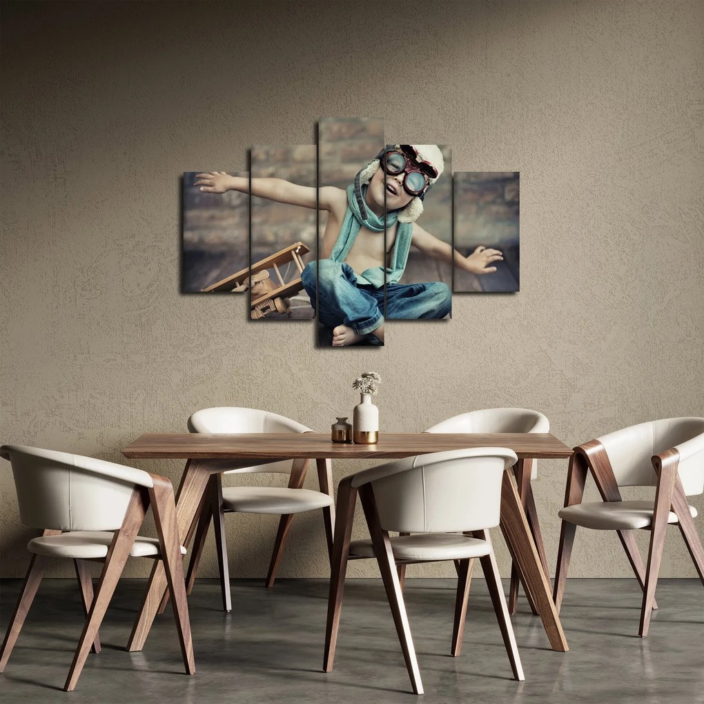 Obraz - Mladý letec (150x105 cm)