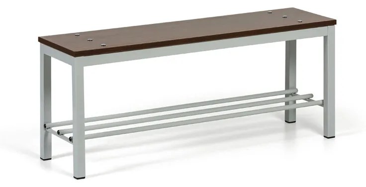 Šatníková lavica s botníkom, sedák - lamino, dĺžka 1000 mm, orech