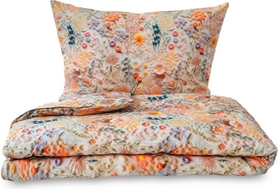 Kvalitex Bavlnené obliečky 5D 140x200 + 70x90 cm – Poľné kvety