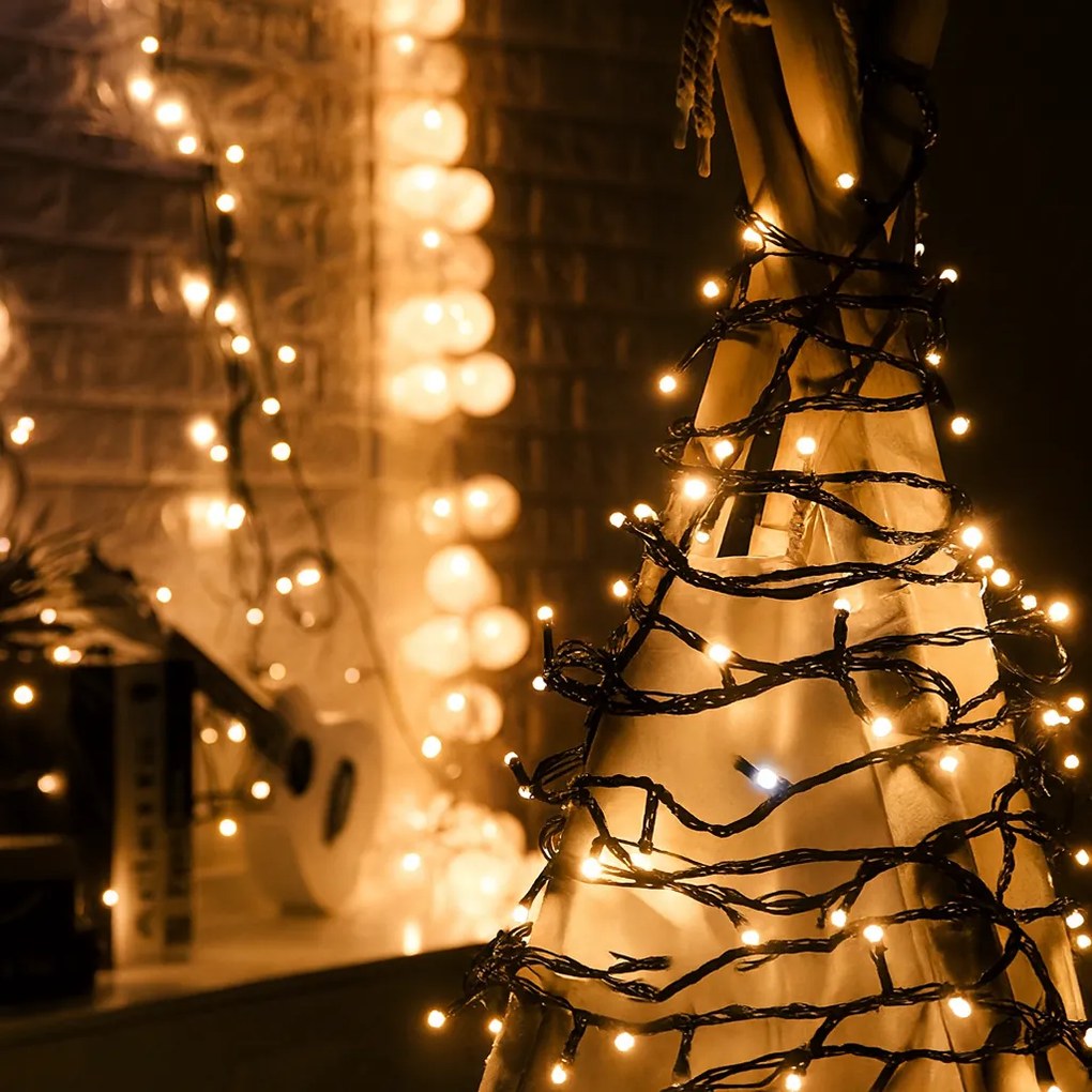 Vianočné svetielka vonkajšie FLASH teplá biela 1000 LED