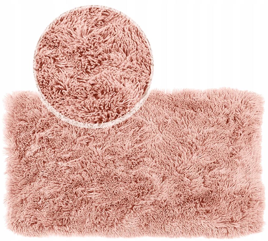 Dekorstudio Chlpatý kúpeľňový koberček Ester - ružový Rozmer koberca: 50x80cm