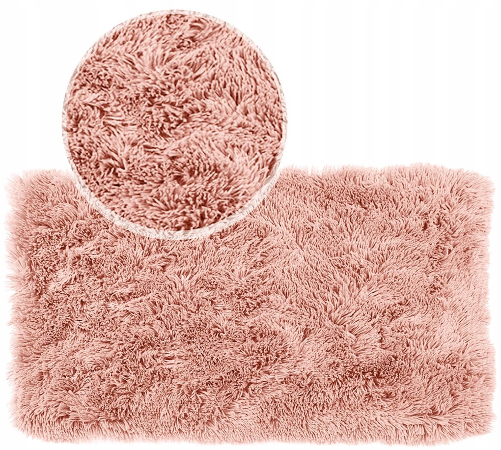 Dekorstudio Chlpatý kúpeľňový koberček Ester - ružový Rozmer koberca: 60x90cm