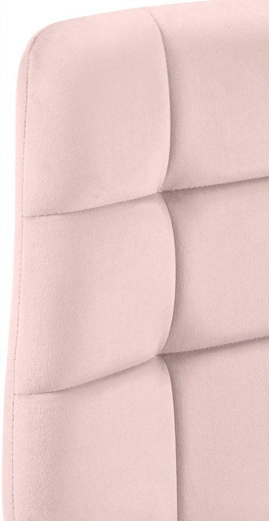 Jedálenská stolička Tilde - zamat, kovové nohy čierne - Ružová