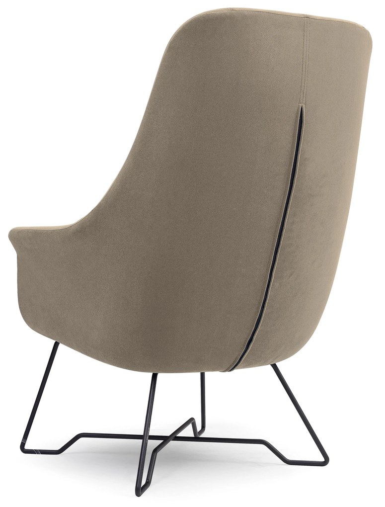 Kreslo Eliah (taupe). Akcia -20%. Vlastná spoľahlivá doprava až k Vám domov. 1098190