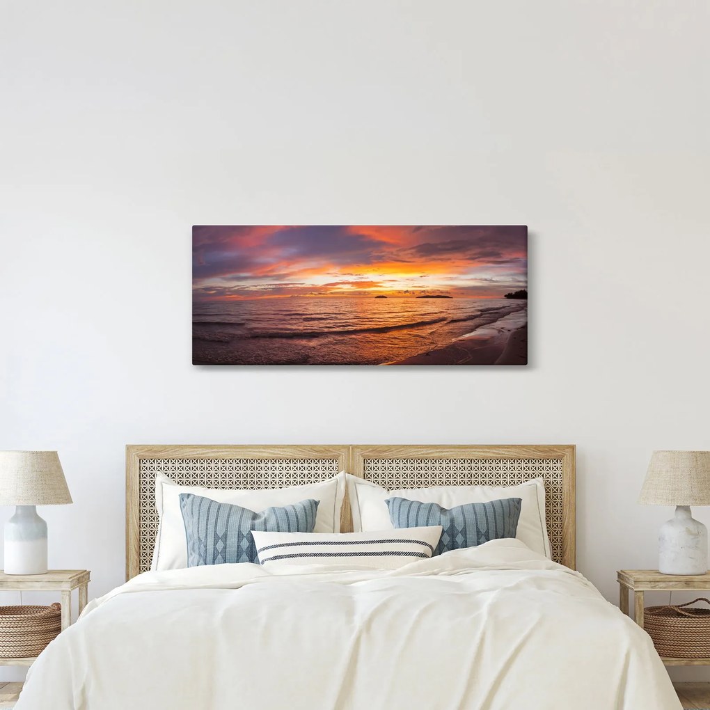 Obraz - Západ slnka (120x50 cm)
