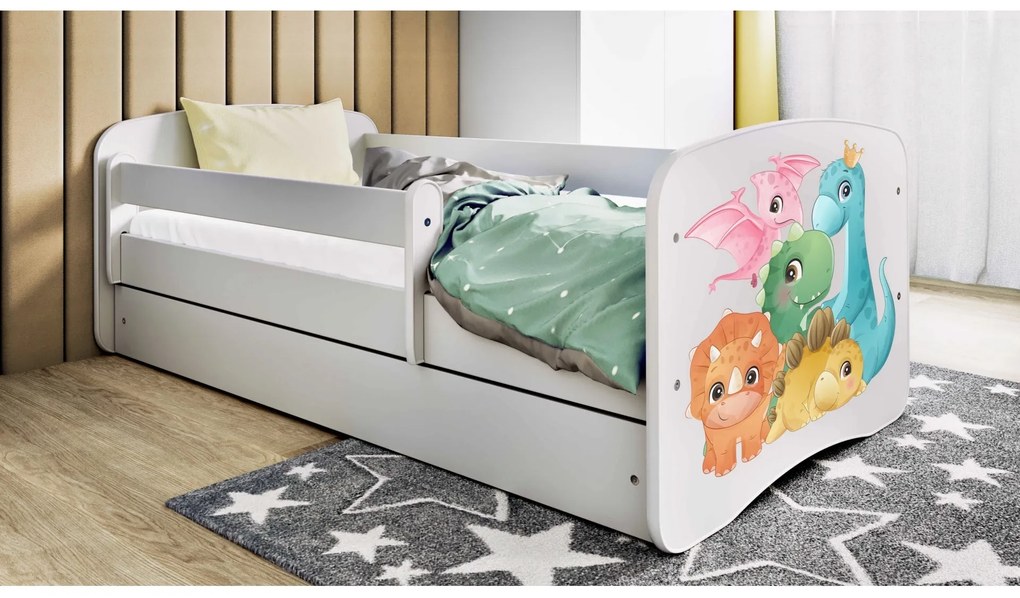Detská posteľ Babydreams dinosaury biela
