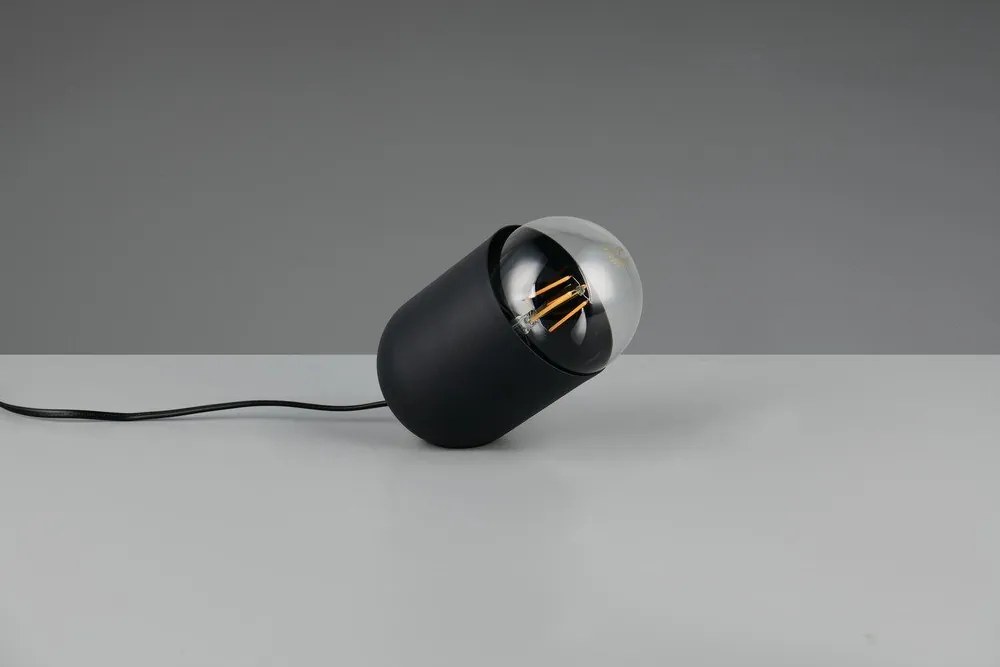 Čierna kovová stolová lampa (výška 13,5 cm) Nara – Reality