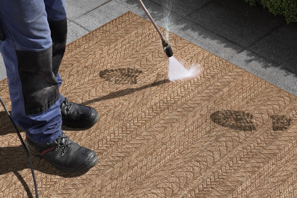 Hanse Home, Kusový koberec Forest 103995 Beige / Brown – na von aj na doma, 160x230, béžová, chodba / predsieň