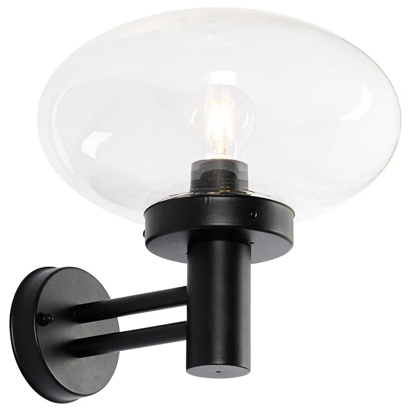 Moderné vonkajšie nástenné svietidlo čierne - Elly