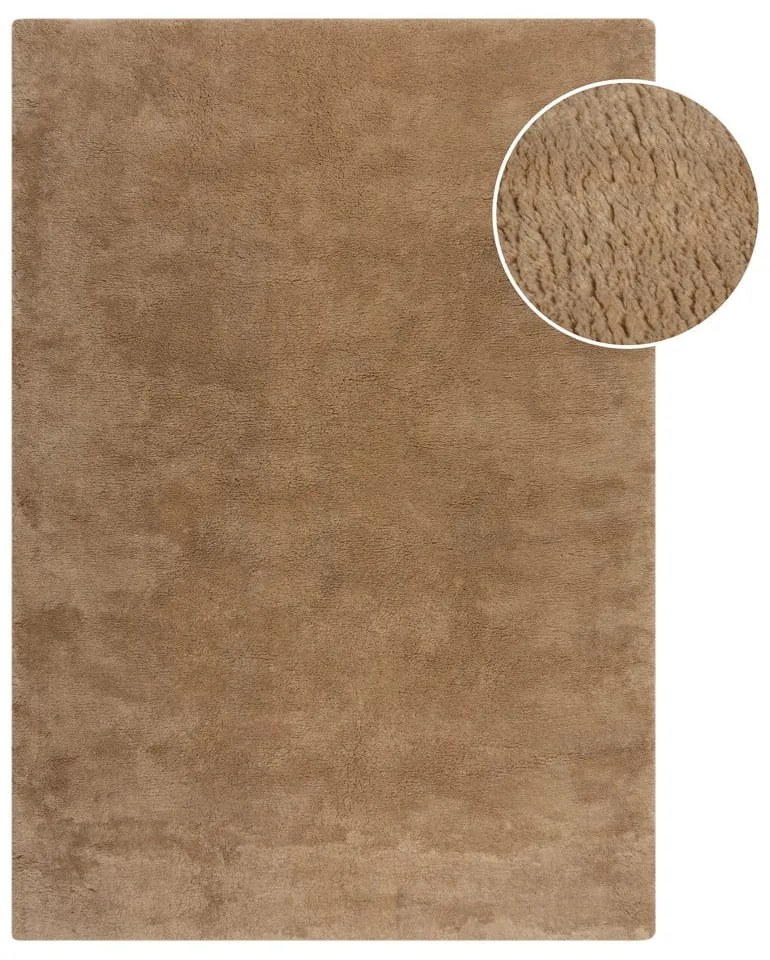Hnedá syntetická kožušina 160x230 cm Faroe Wool Look Fur – Flair Rugs