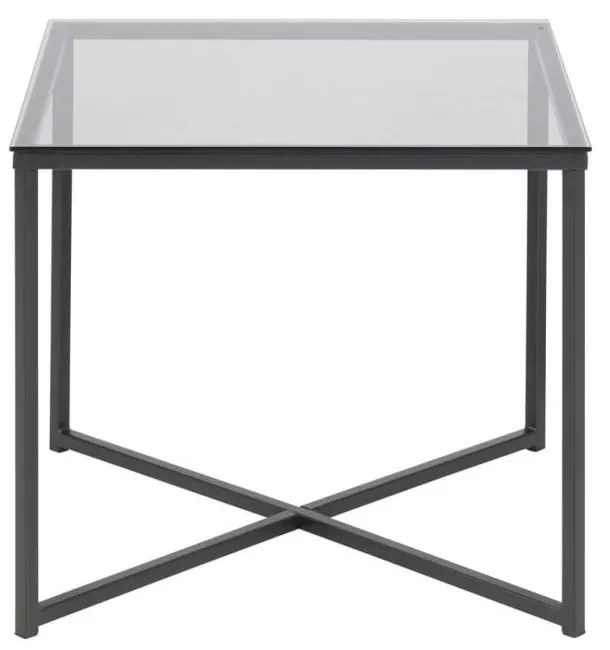Odkladací stolík so sklenenou doskou Actona Cross