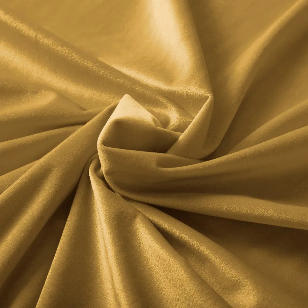 Biante Zamatový okrúhly obrus Velvet Premium SVP-009 Horčicový Ø 100 cm