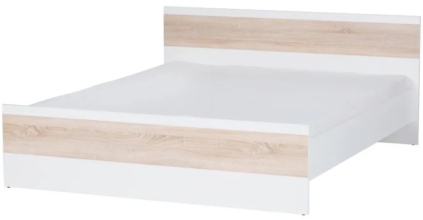 Posteľ 160 Wenecja 03 biely/dub sonoma