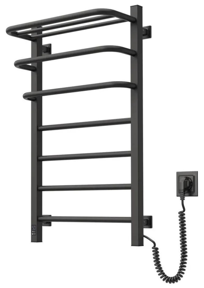 Kúpeľ. elektrický radiátor s term. FORTIS 350W/230V 80,6 cm IP44 čierna pravá