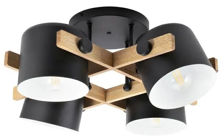 Redo 01-2401 - Prisadený luster POOH 4xE27/42W/230V buk