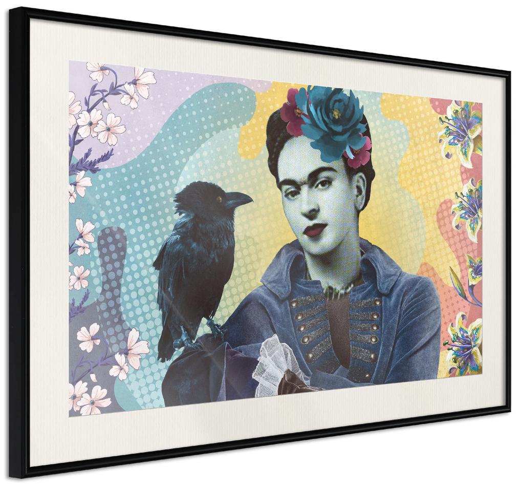 Artgeist Plagát - Totemic Frida [Poster] Veľkosť: 60x40, Verzia: Čierny rám s passe-partout