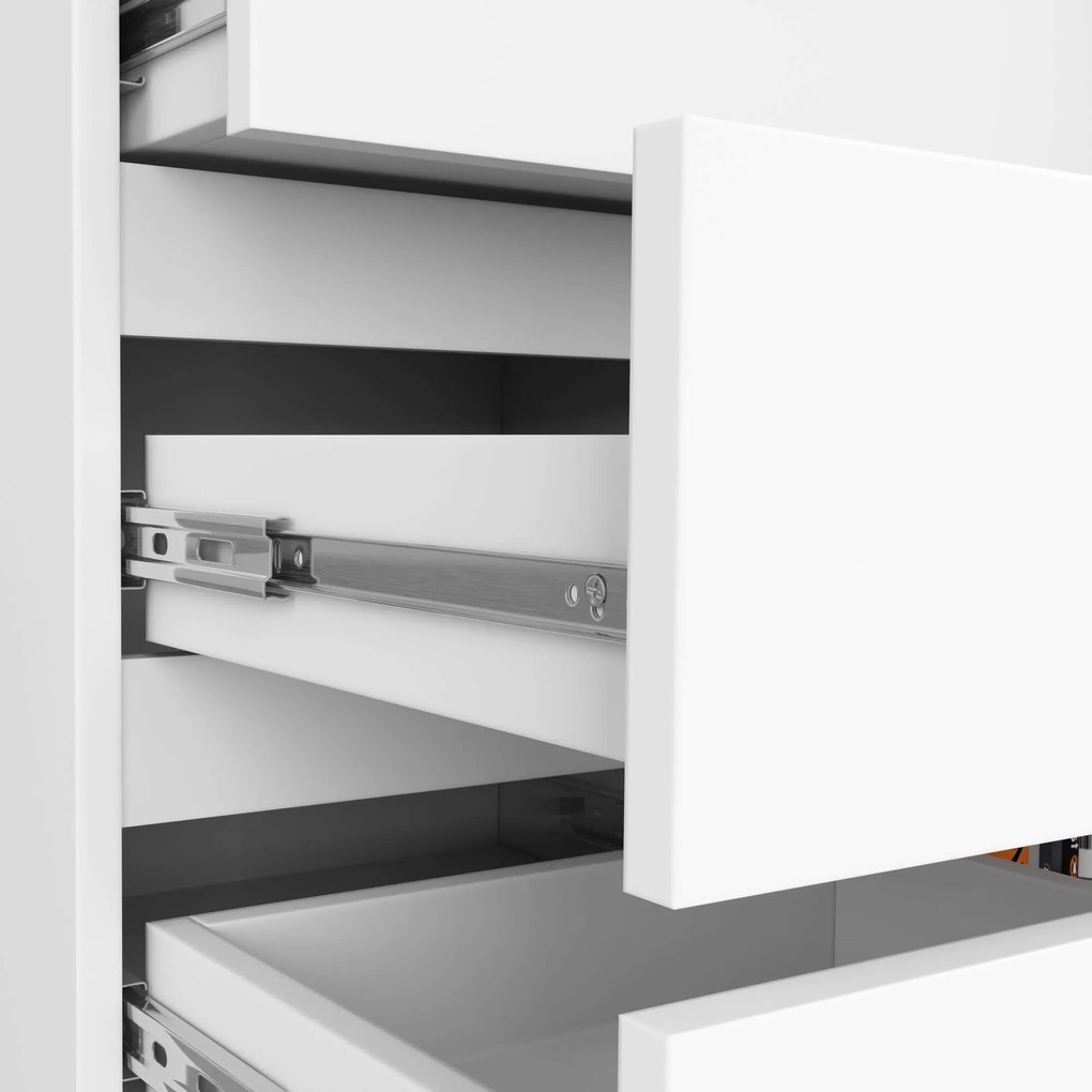 Komoda JERRY 80 cm 1 dveře 5 zásuvek bílá