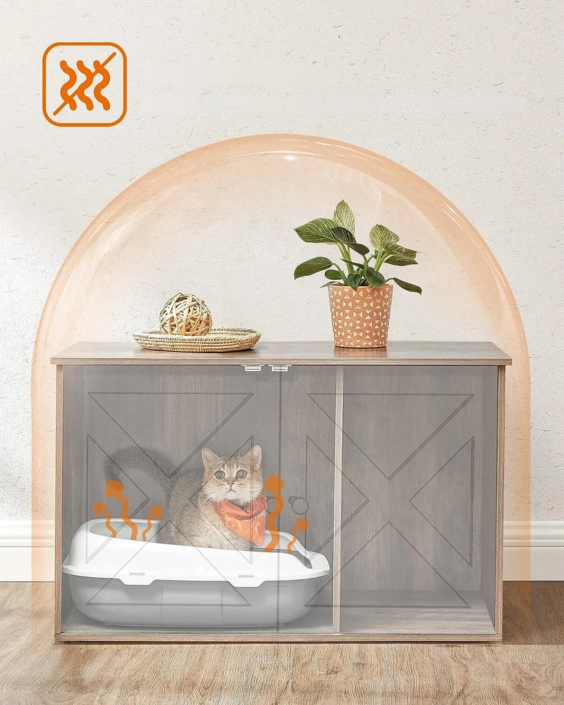 Mačacia toaleta Leader sivá