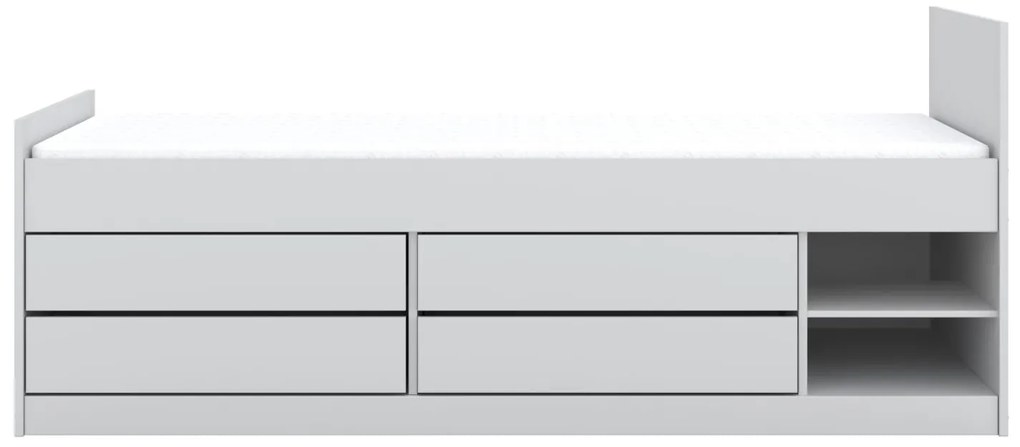 Detská posteľ LEON so šuplíkmi - 200x90 cm - biela