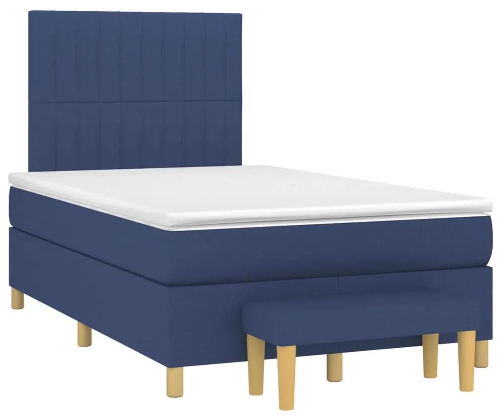 Boxspring posteľ s matracom modrá 120x190 cm látka 3270424