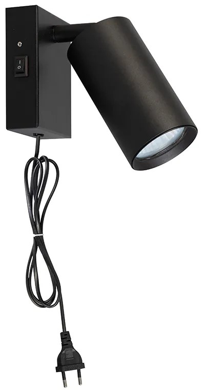 SOLIGHT Nástenná lampička CELE 1x GU10, čierna