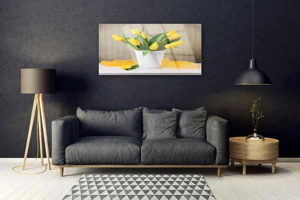 Skleneny obraz Tulipány kvety rastlina 100x50 cm 2 Prívesky