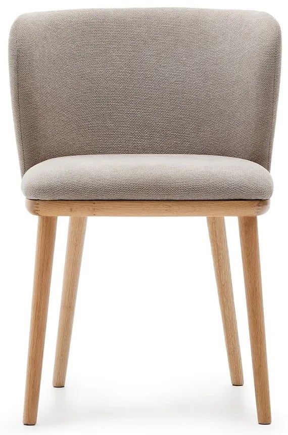 Svetlohnedé čalúnené jedálenské kreslo Ciselia – Kave Home