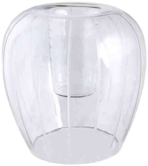 Transparentný sklenený svietnik na čajové sviečky Otto clear - Ø 17*17 cm