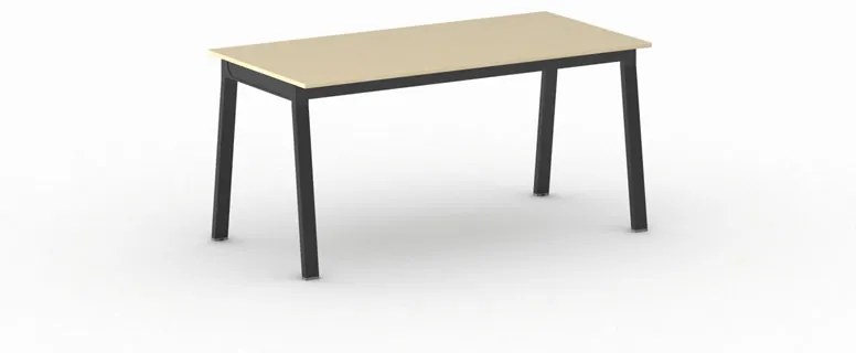 Kancelársky pracovný stôl PRIMO BASIC, čierna podnož, 1600 x 800 mm, breza