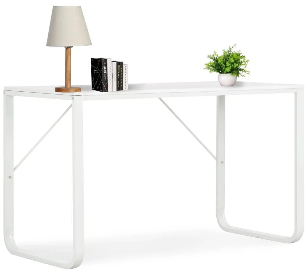 vidaXL Počítačový stôl, biely 120x60x73 cm