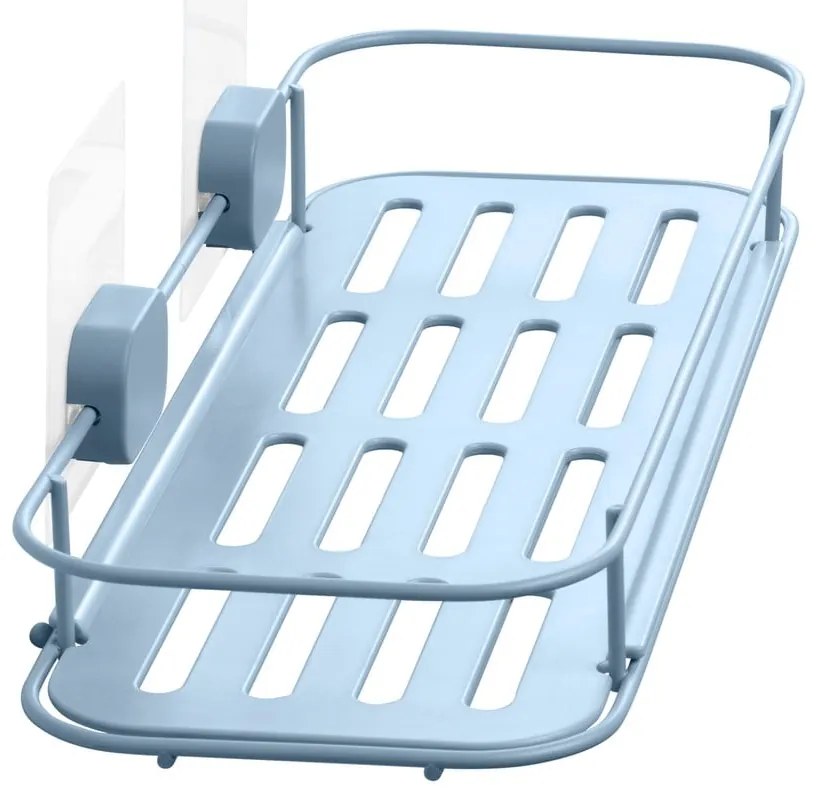 Svetlomodrá samodržiaca kovová kúpeľňová polička Grena – Compactor