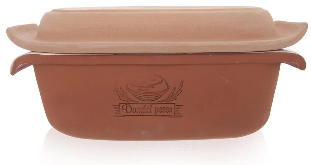 Forma na pečenie chleba s vekom, keramika 33x16 cm