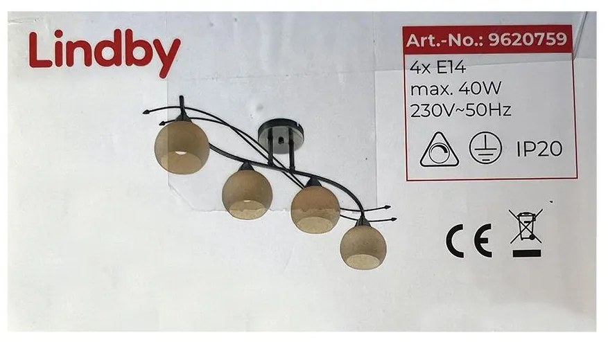 Lindby Lindby - Bodové svietidlo LEANDA 4xE14/40W/230V LW1199