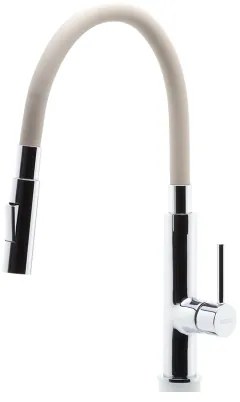 FERRO - Drezová batéria s flexibilným ramienkom lesklý chróm/béžová