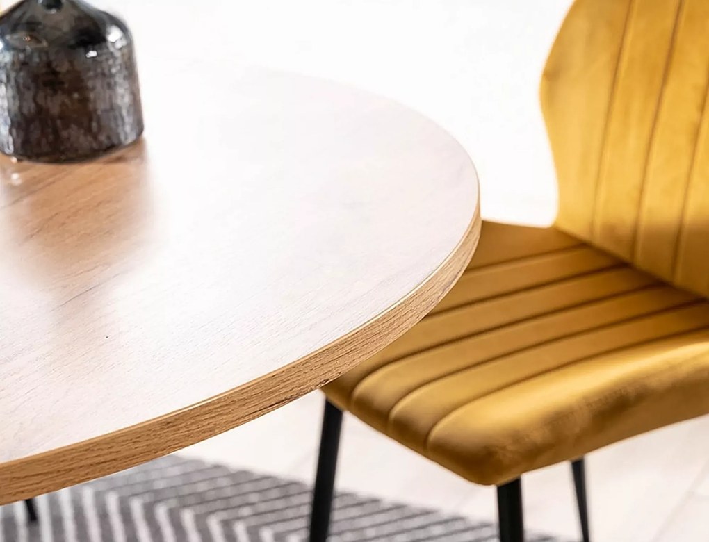 Rozkladací jedálenský stôl GASTON 100(135)X100 cm, dekor dub artisan