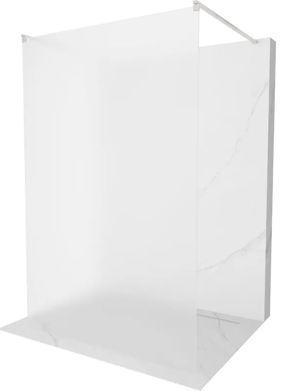 Mexen Kioto, sprchová zástena Walk-In 110 x 200 cm, 8mm sklo námraza, brúsená oceľ profil, 800-110-002-97-30