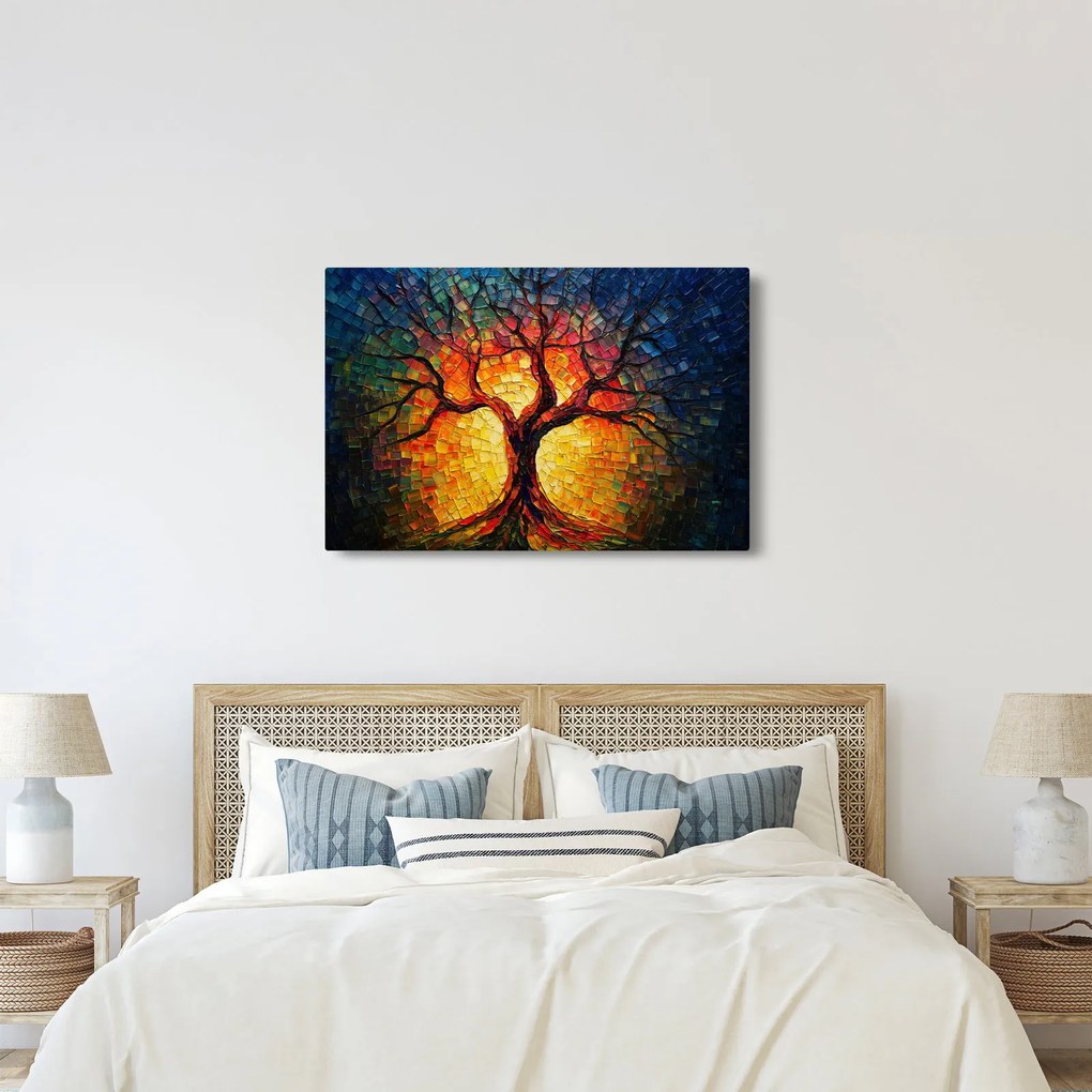 Obraz - Strom života v mozaike (90x60 cm)
